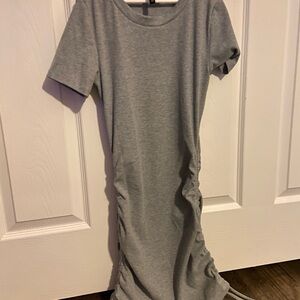 Divided Gray Ruched Bodycon Midi Dress